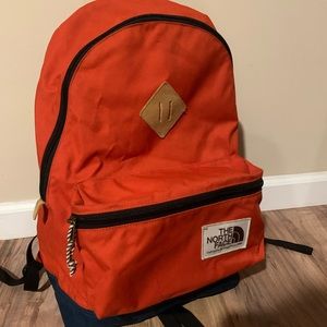 Orange North Face Backpack